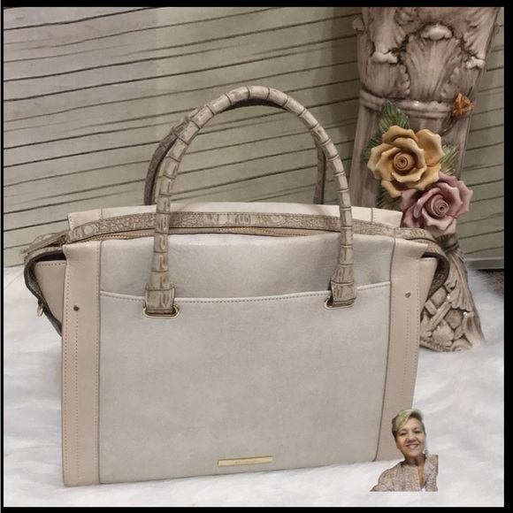 BRAHMIN Small Emily Stone Carson Satchel bag No longer Available in stores. Soft - Picture 2 of 8
